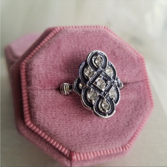 Swarovski Elements Blue Vintage Look Ring NEW - Picture 12 of 12